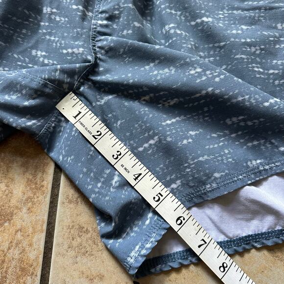 Vuori Mens Cape 6" Swim Short Trunks Cloud Slub XL Zip Pocket Unlined Blue - Picture 9 of 9